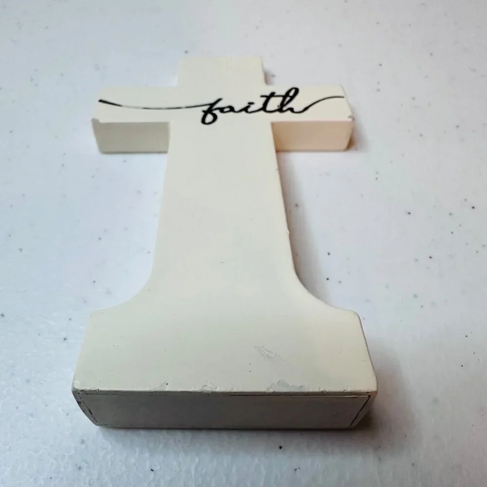 Cross decoration Reversible faith-Happy Easter spring tiered tray cross figurine